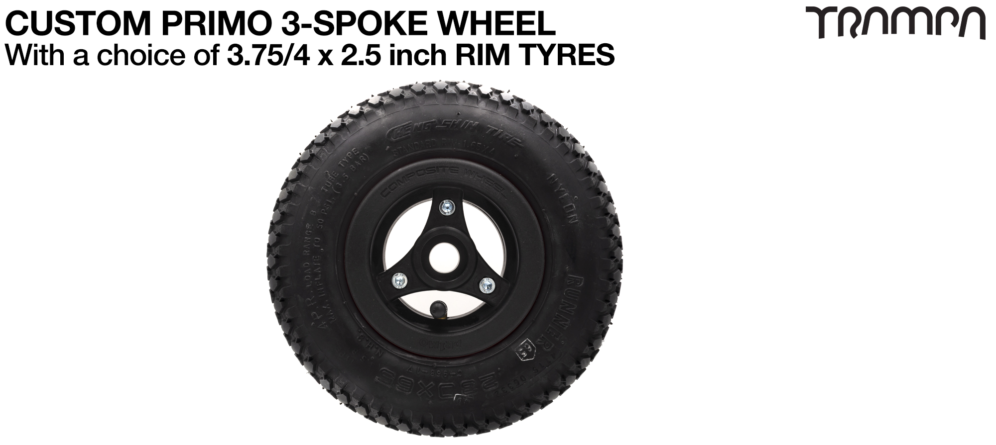PRIMO 3 Spoke Composite Hub - 9 Inch Tyres  (£30)