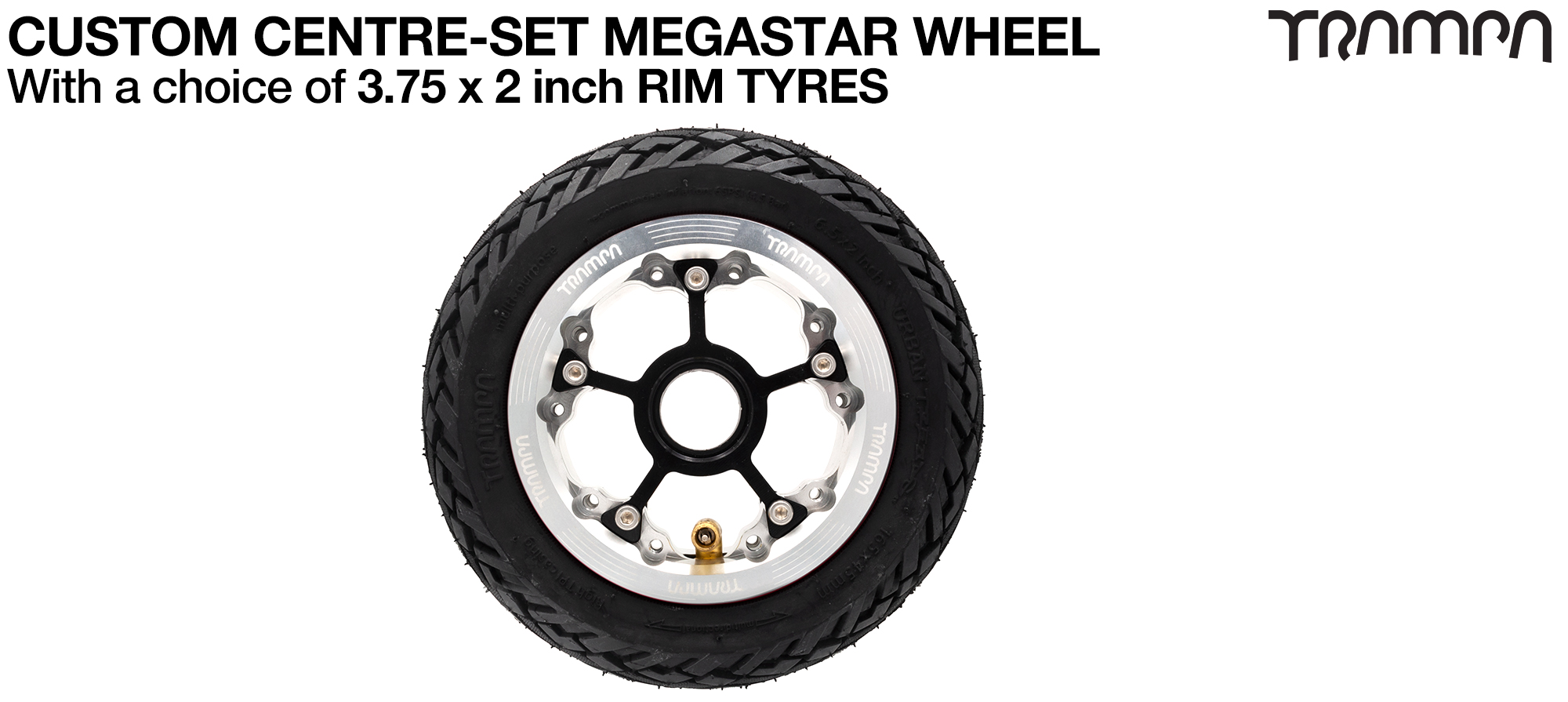 MEGASTAR 8 CENTRE-SET Wheel - 6 Inch URBAN Tyres  (£75)