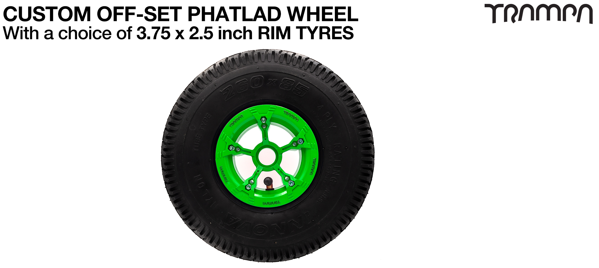 TRAMPA PHATLADS 5 spoke Off-Set Wheels - 10 Inch DURO TREAD Tyres 