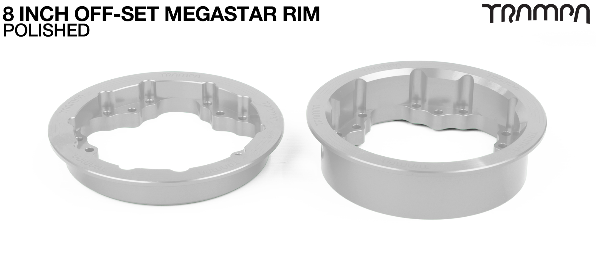 MEGASTAR 8 Off-Set Rims x4 - SILVER  (£125)