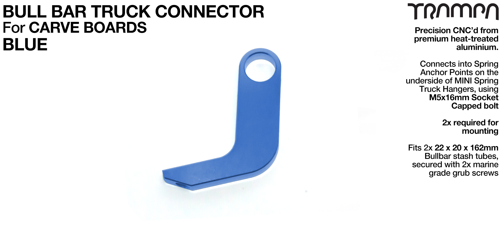 Carve Board Bull Bar connector - BLUE 