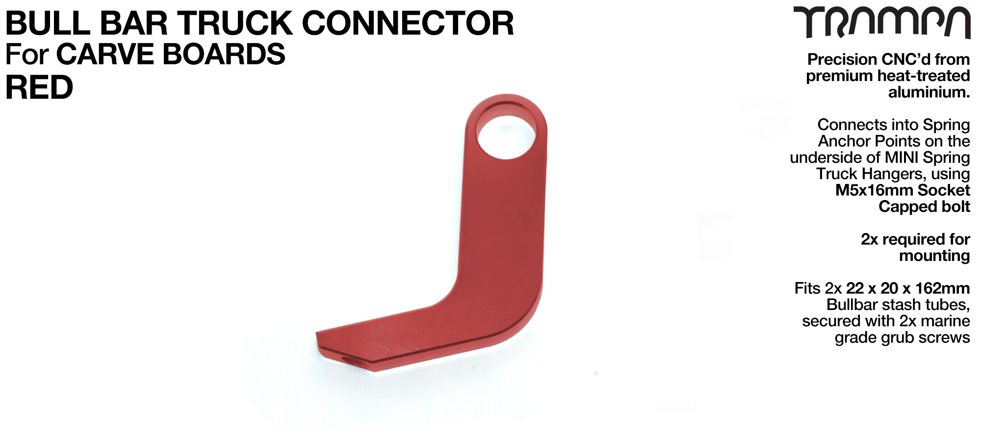 Carve Board Bull Bar connector - RED 