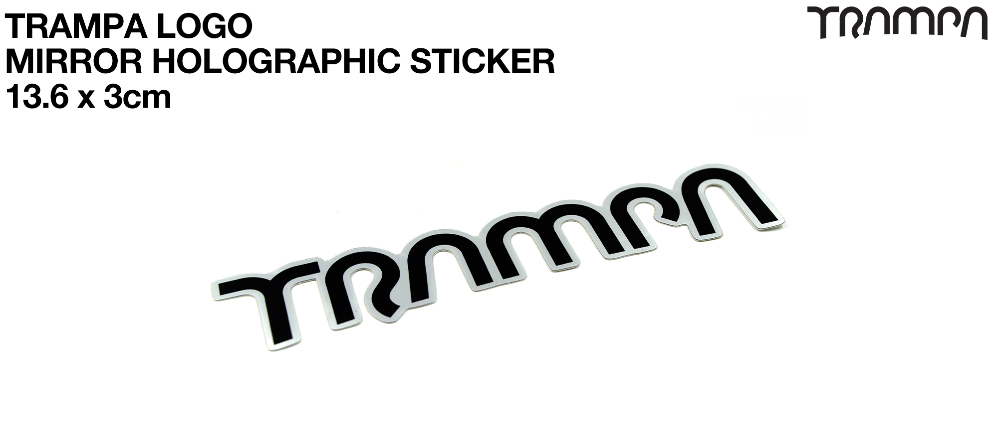 TRAMPA Mirror Holographic Sticker - 13.6 x 3cm