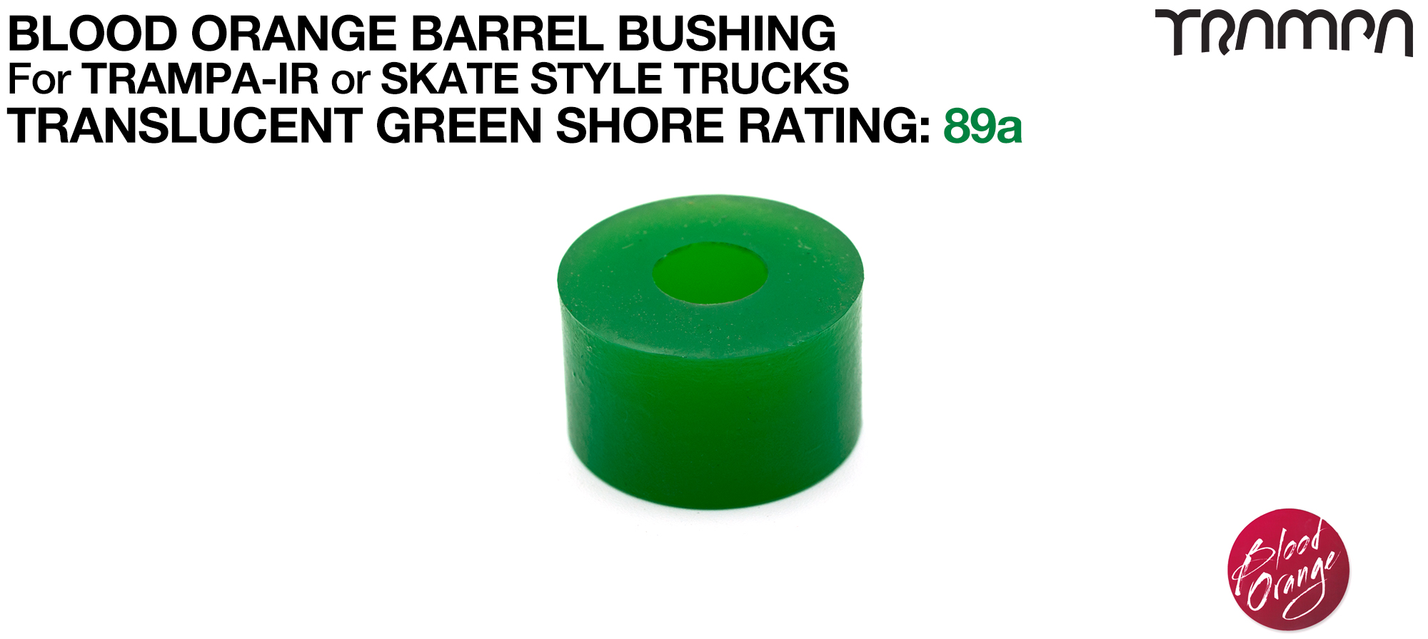 Blood Orange BARREL - GREEN Translucent 89a