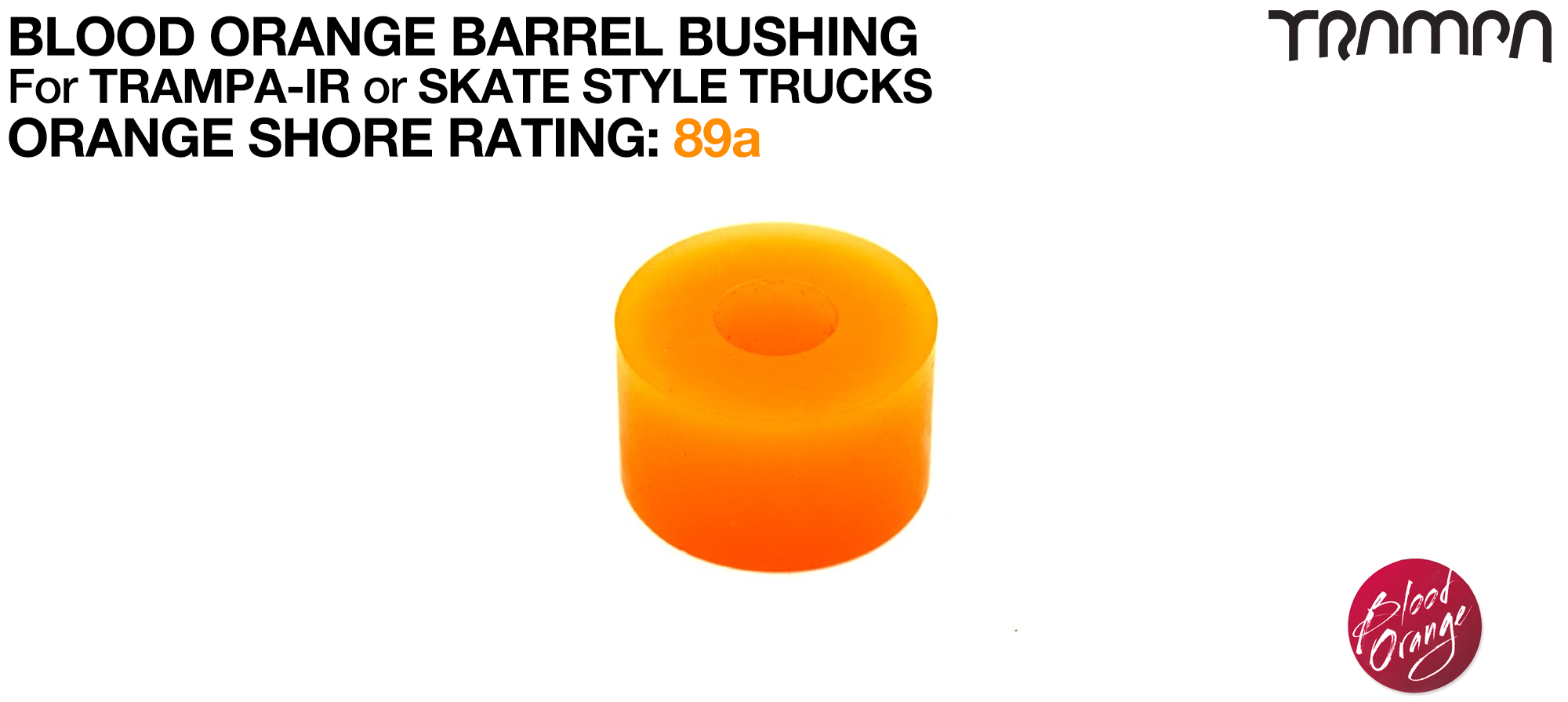 Blood Orange BARREL - Translucent ORANGE 89a 