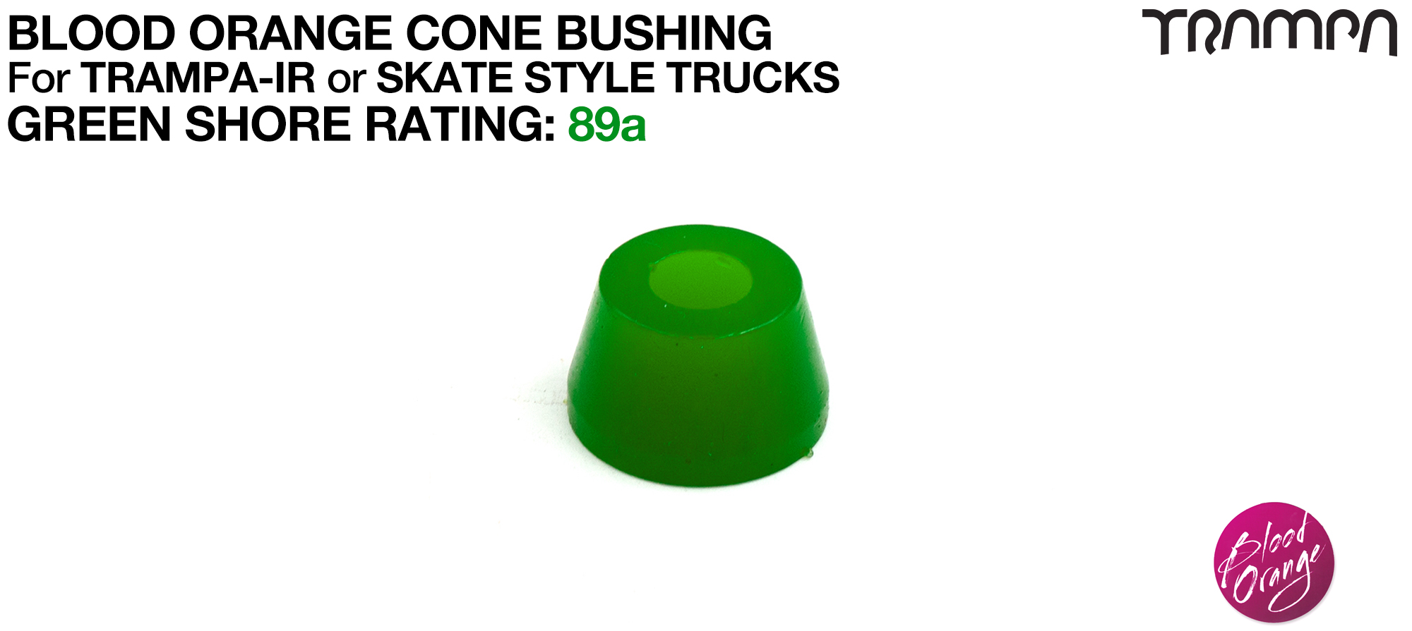 Blood Orange CONE - Translucent GREEN 89a