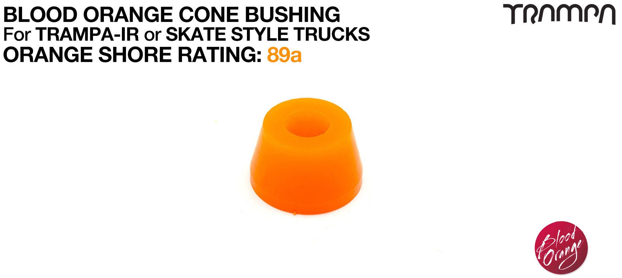 Blood Orange CONE - Translucent ORANGE 89a 
