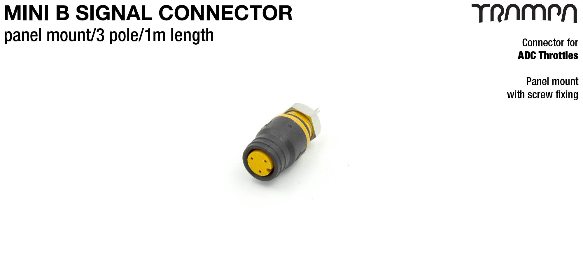 Mini B signal connector - female - panel mount