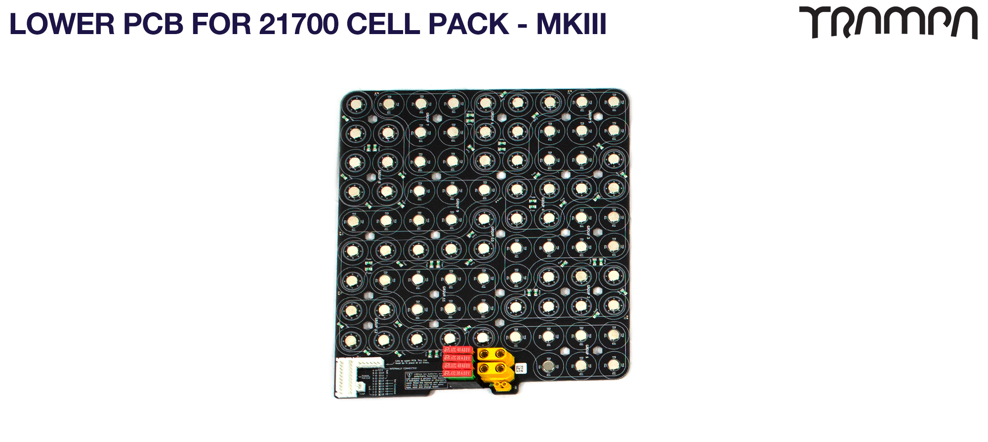 LOWER PCB for 21700 Cell Pack - fits TRAMPA's MkIII Massive MONSTER Box 
