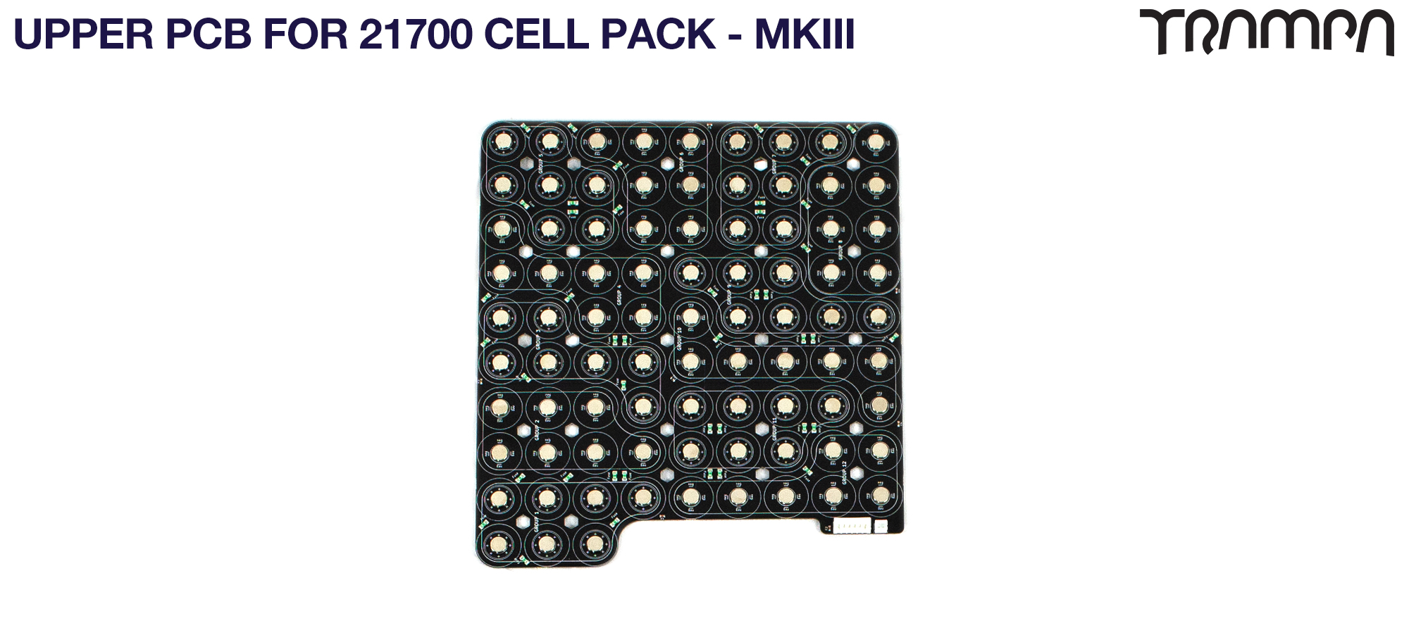 UPPER PCB for 21700 Cell Pack - fits TRAMPA's MkIII Massive MONSTER Box 