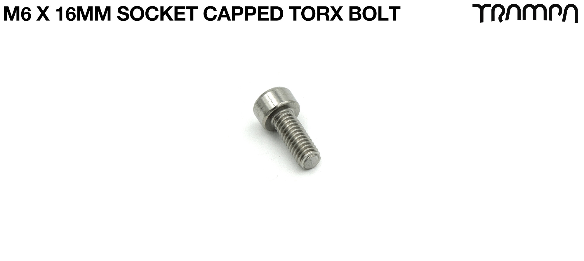 M6 x 16mm TORX Socket Capped TORX Head Bolt ISO 4762 Marine Grade Stainless Steel 