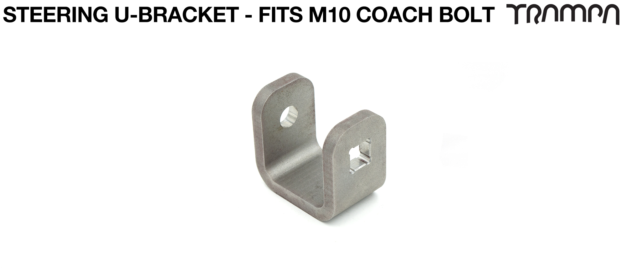 Steering U- Bracket fits M10 Coach Bolt - Mild Steel
