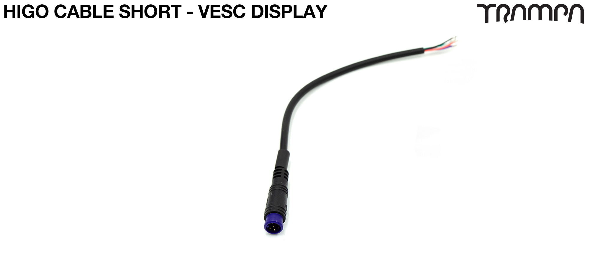 VESC DISPLAY UNIT - HIGO Cable SHORT - 6 Pole Make PVC/PVC Cable O.D. 3.7mm, 6x0.14