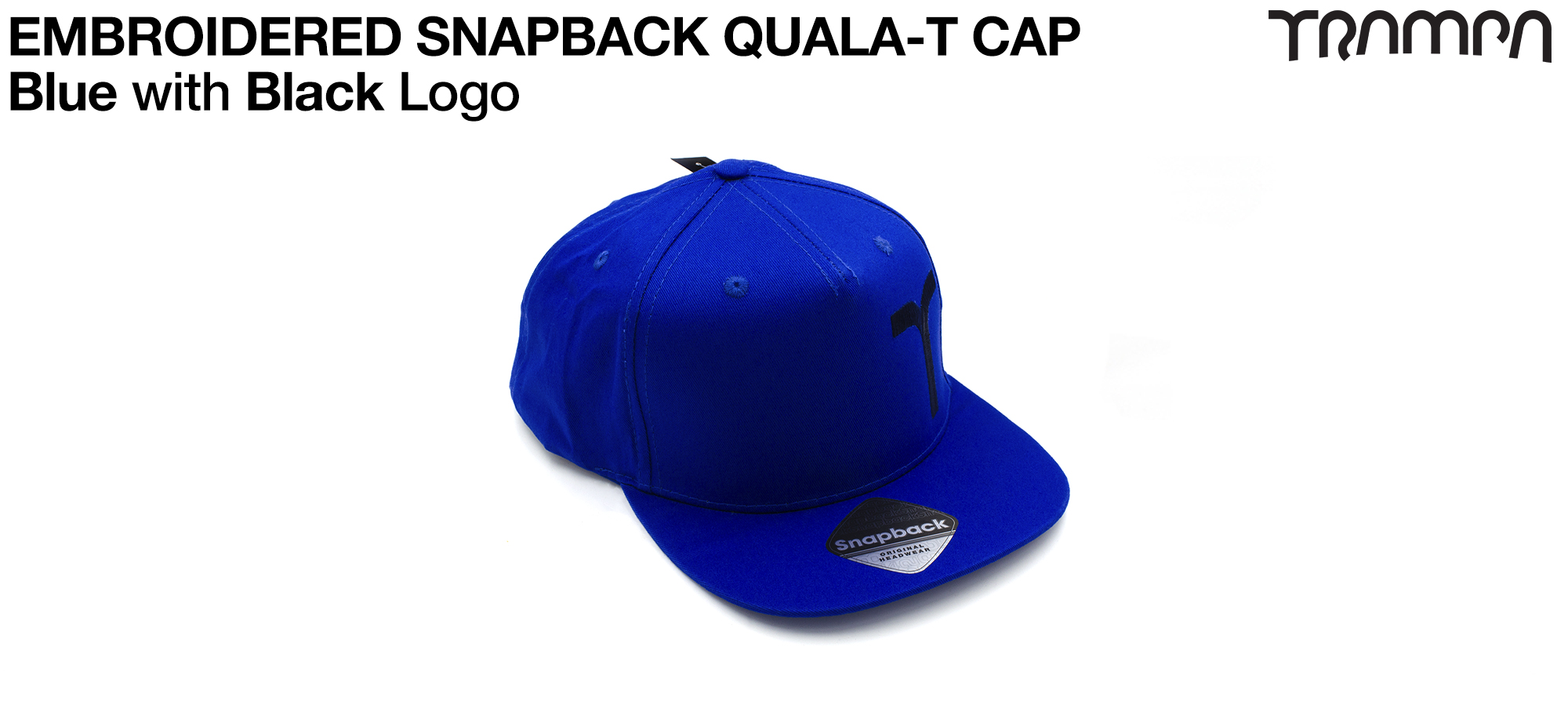 ROYAL BLUE SNAPBACK Cap BLACK QUALA-T Logo