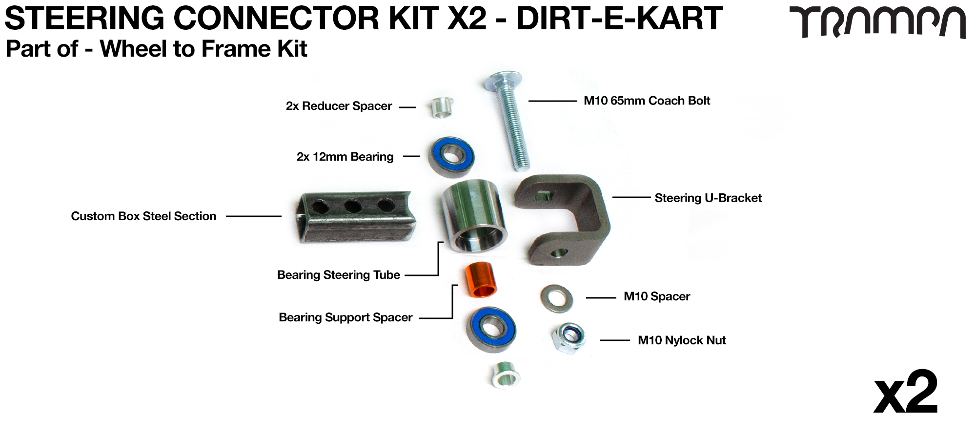 DIRT-E-KART Steering Knuckle Kit x2