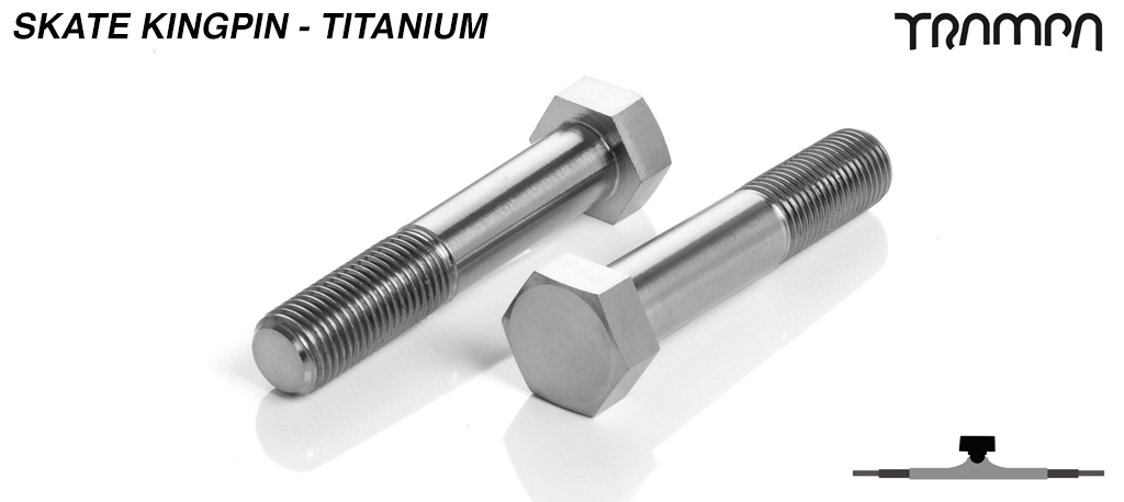 Titanium king pin for skate truck x 2